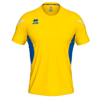 Errea Curtis Short Sleeve Shirt (Yellow/Royal)