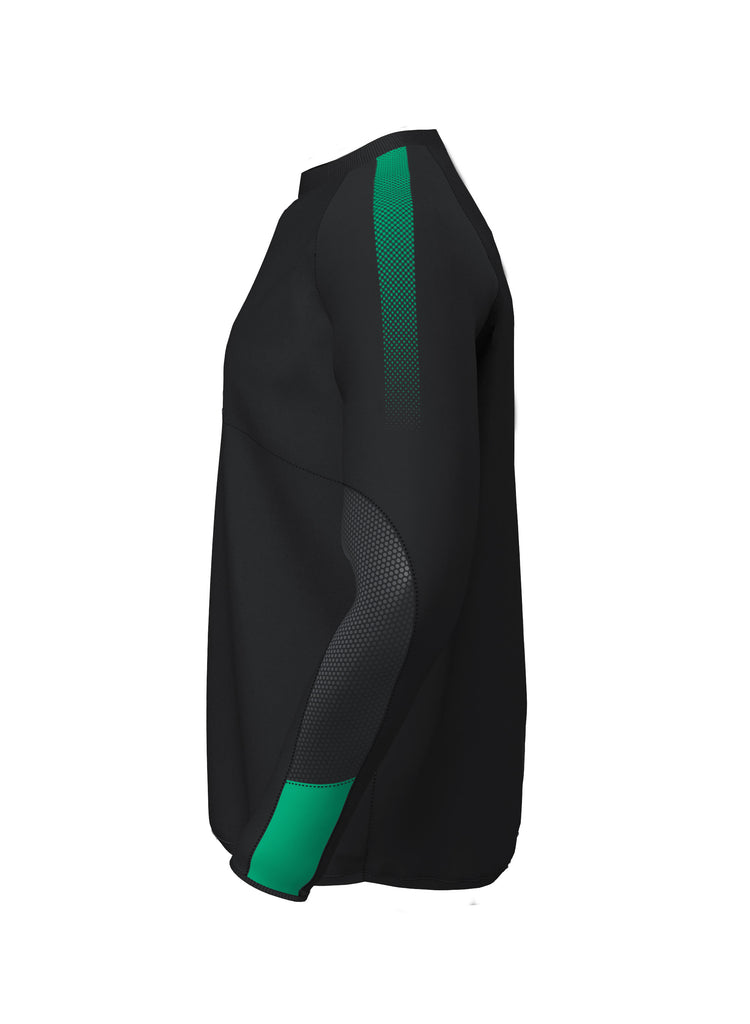 Customkit Teamwear Edge Contact Top (Black/Emerald)