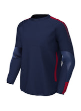 Load image into Gallery viewer, Customkit Teamwear Edge Contact Top (Navy/Red)