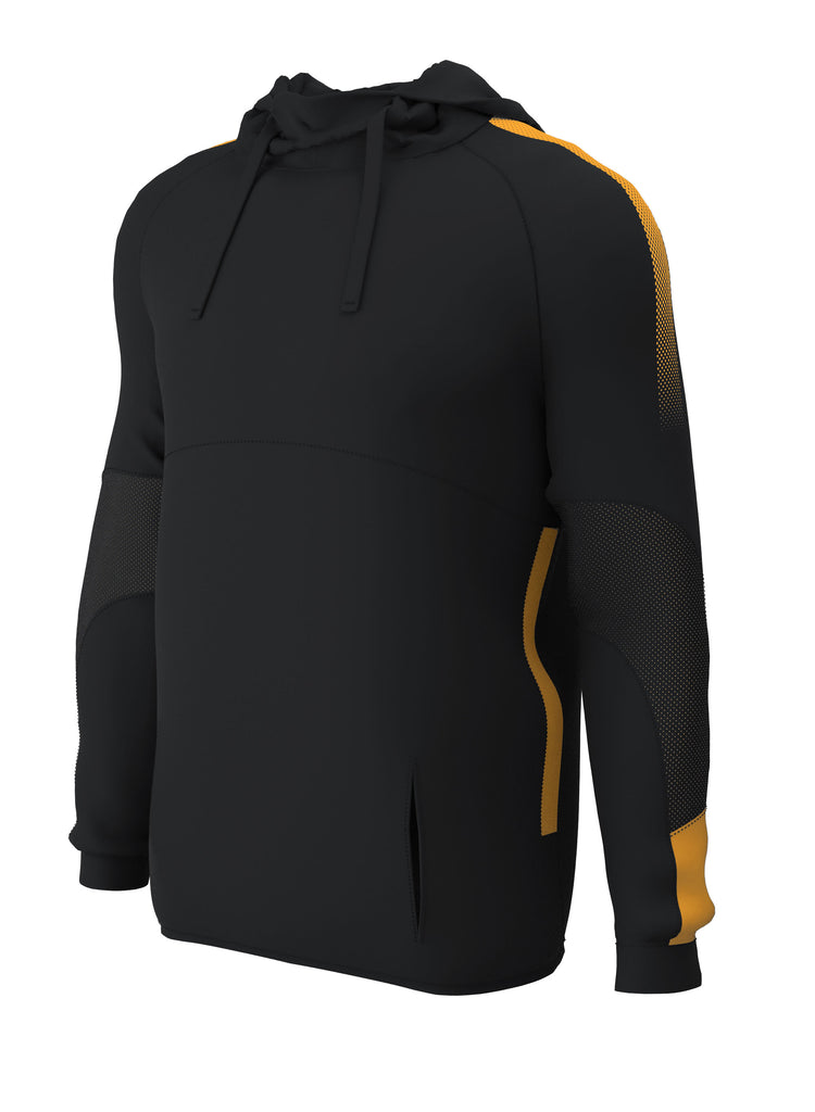 Customkit Teamwear Pro Poly Hoody (Black/Amber)