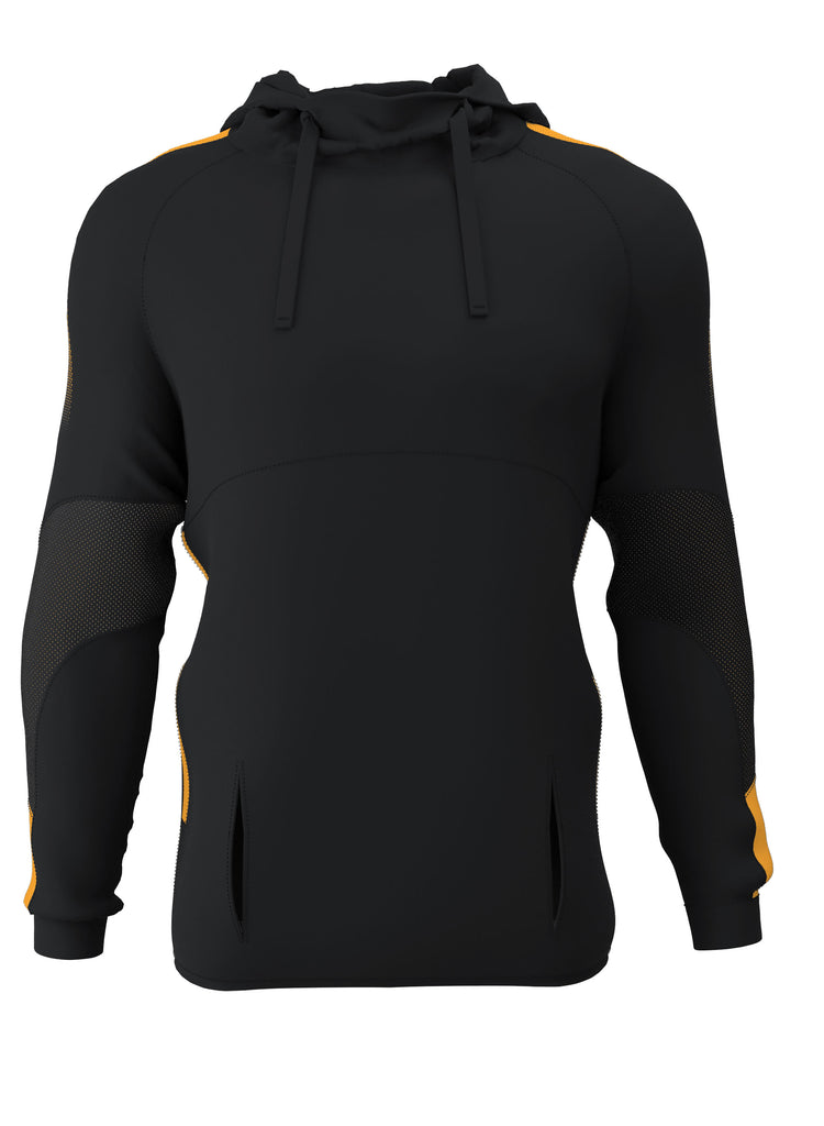 Customkit Teamwear Pro Poly Hoody (Black/Amber)
