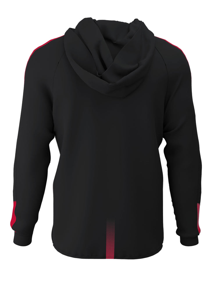 Customkit Teamwear Pro Poly Hoody (Black/Red)