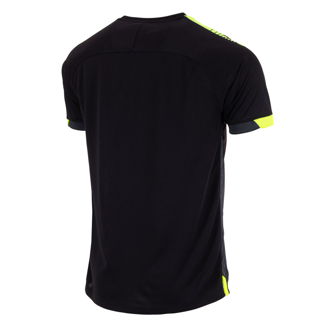 Stanno Volt SS Football Shirt (Black/Anthracite/Neon Yellow)
