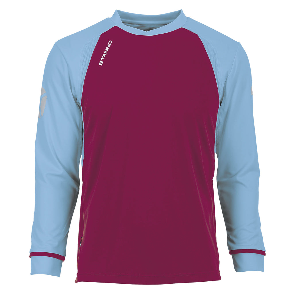 Stanno Liga LS Football Shirt (Maroon/Sky Blue)