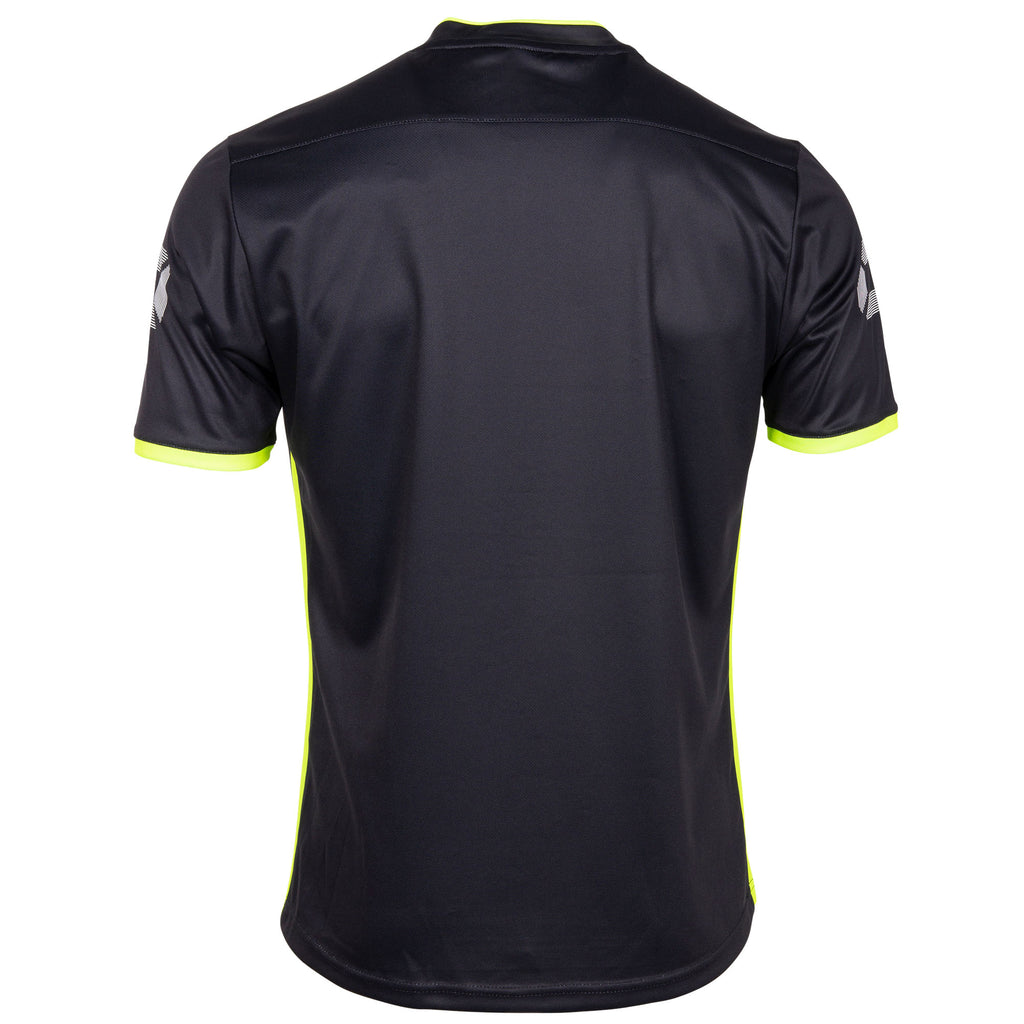 Stanno Fusion SS Football Shirt (Black/Neon Yellow)