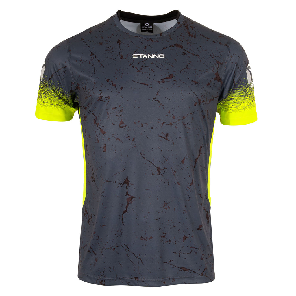 Stanno Spry LE SS Football Shirt (Anthracite/Neon Yellow)