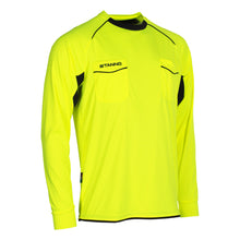 Load image into Gallery viewer, Stanno Bergamo LS Referee Shirt (Neon Yellow/Black)