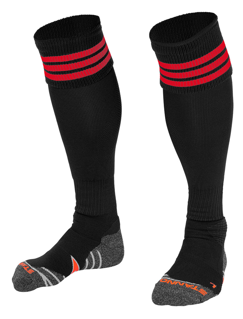 Stanno Ring Football Sock (Black/Red)