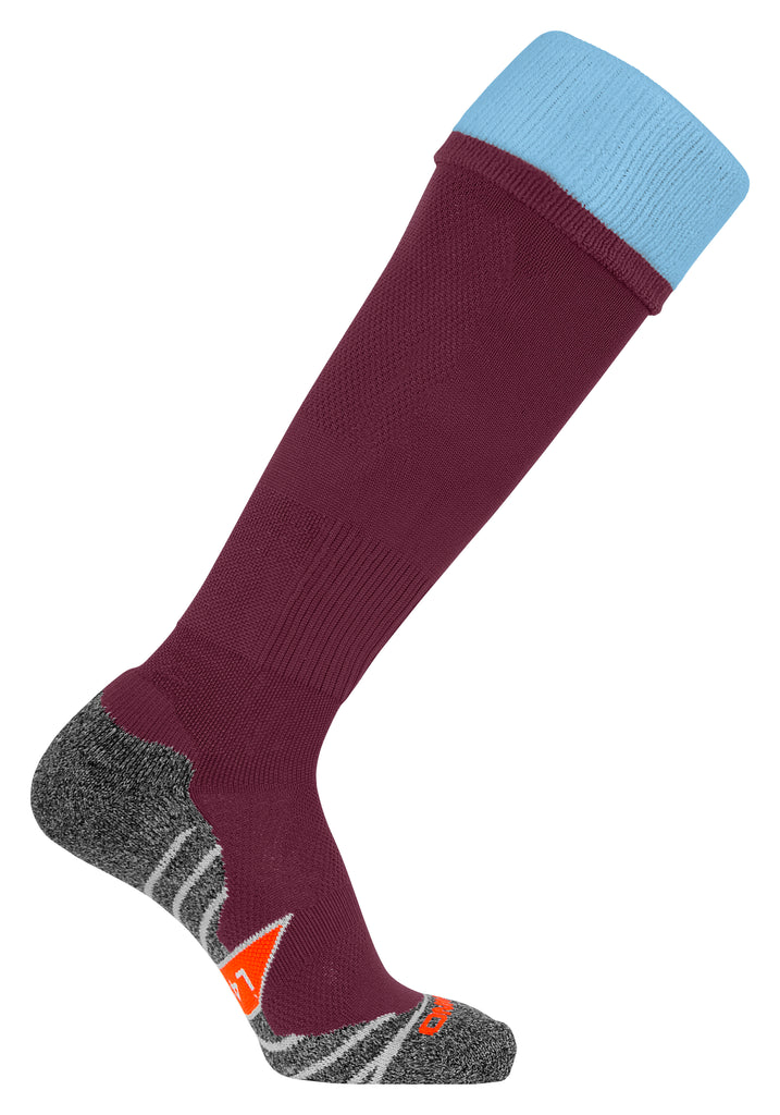 Stanno Combi Football Sock (Maroon/Sky Blue)