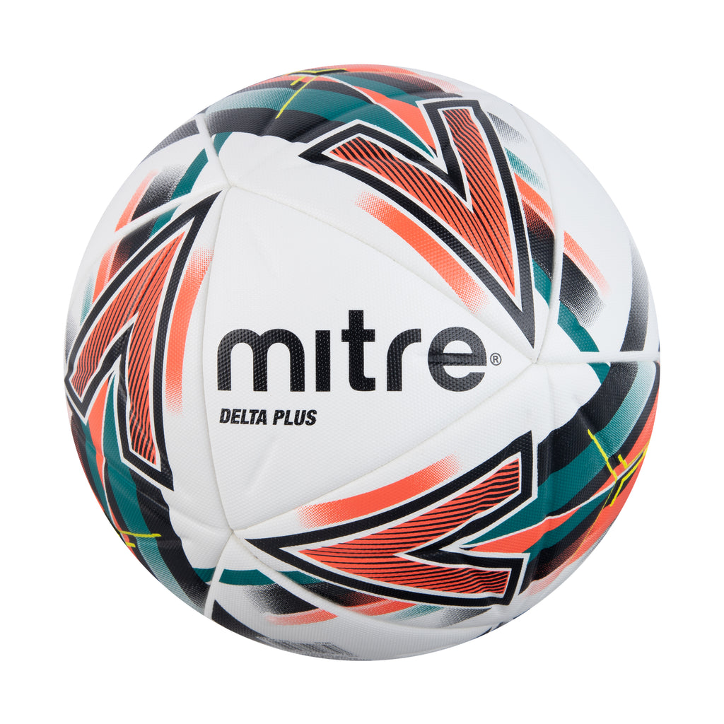 Mitre Delta Plus Professional Football (White/Black/Blood Orange/Pitch Green)