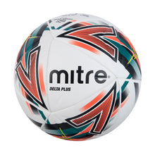 Load image into Gallery viewer, Mitre Delta Plus Professional Football (White/Black/Blood Orange/Pitch Green)