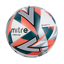 Load image into Gallery viewer, Mitre Ultimatch Max Match Football (White/Blood Orange/Pitch Green/Black)