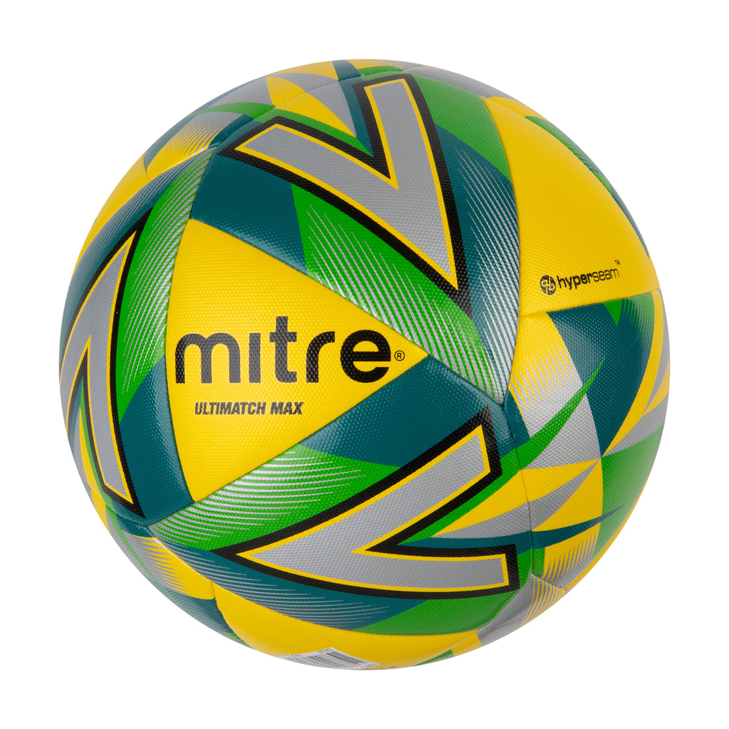 Mitre Ultimatch Max Match Football (Yellow/Silver/Pitch Green/Black)