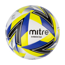 Load image into Gallery viewer, Mitre Ultimatch Plus Match Football (White/Dazzling Blue/Evening Primrose/Black)