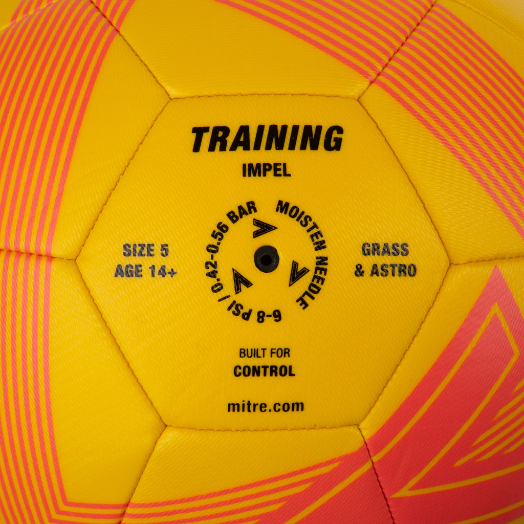 Mitre Impel Training Football (Yellow/Tangerine/Black)