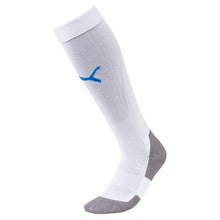 Load image into Gallery viewer, Puma Liga Core Football Sock (White/Electric Blue)