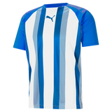 Puma Team Liga Striped Football Shirt (Electric Blue/White)
