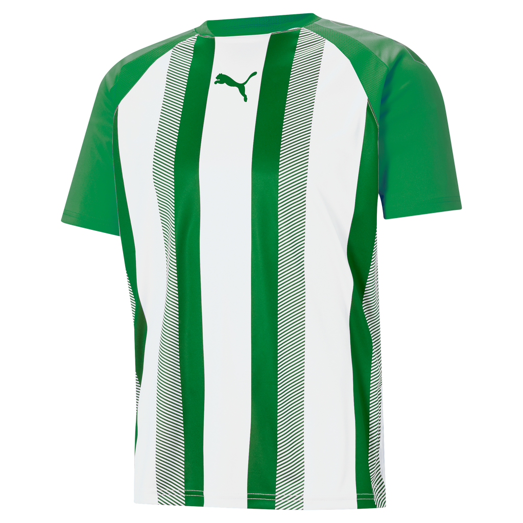 Puma Team Liga Striped Football Shirt (Pepper Green/White)