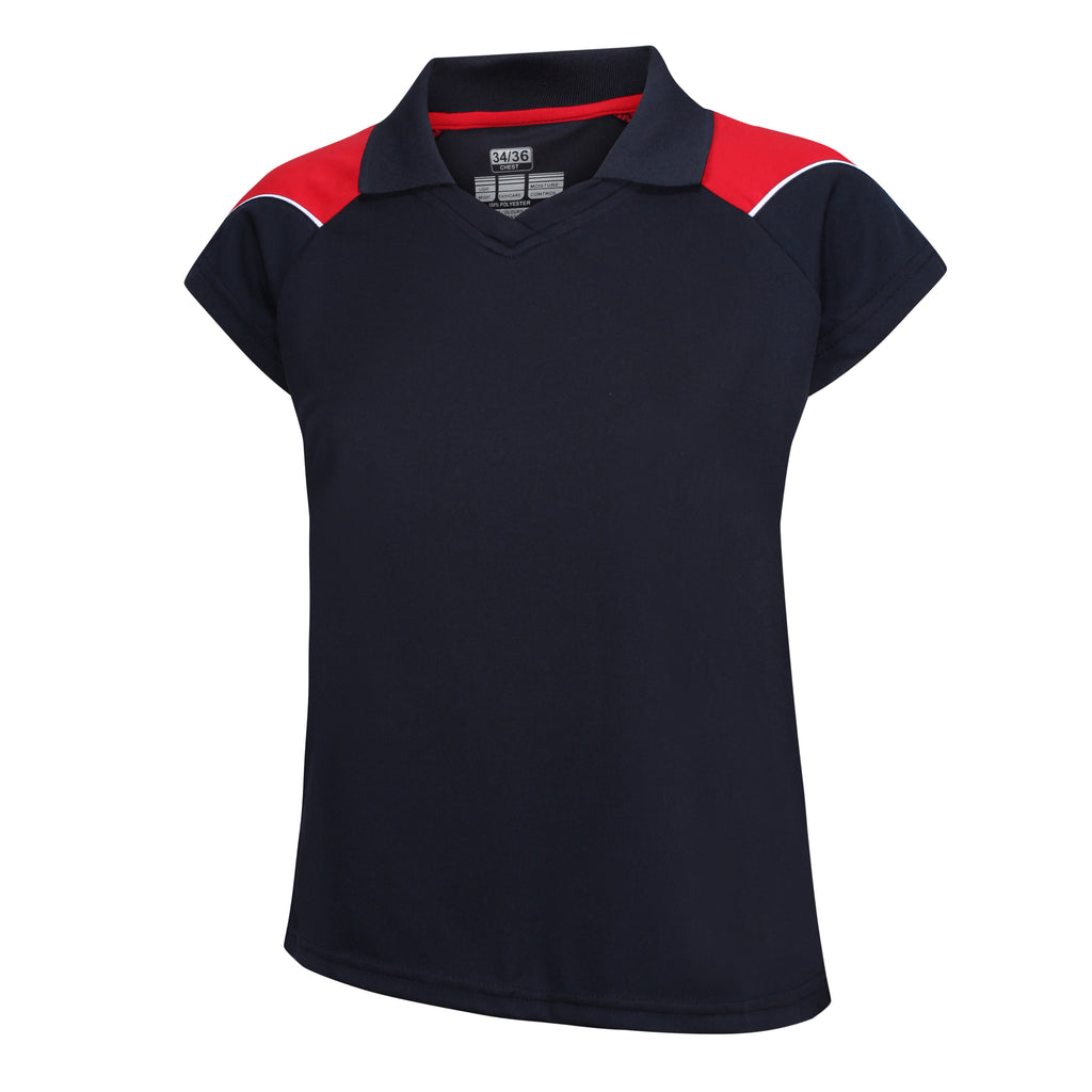 Customkit Teamwear Womens IGEN Polo (Navy/Red)