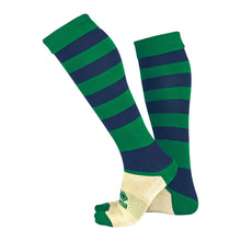Load image into Gallery viewer, Errea Zone Football Sock (Green/Navy)