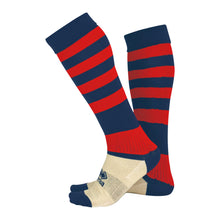 Load image into Gallery viewer, Errea Zone Football Sock (Navy/Red)