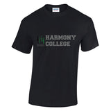 HARMONY COLLEGE Large Logo T-Shirt (Black)