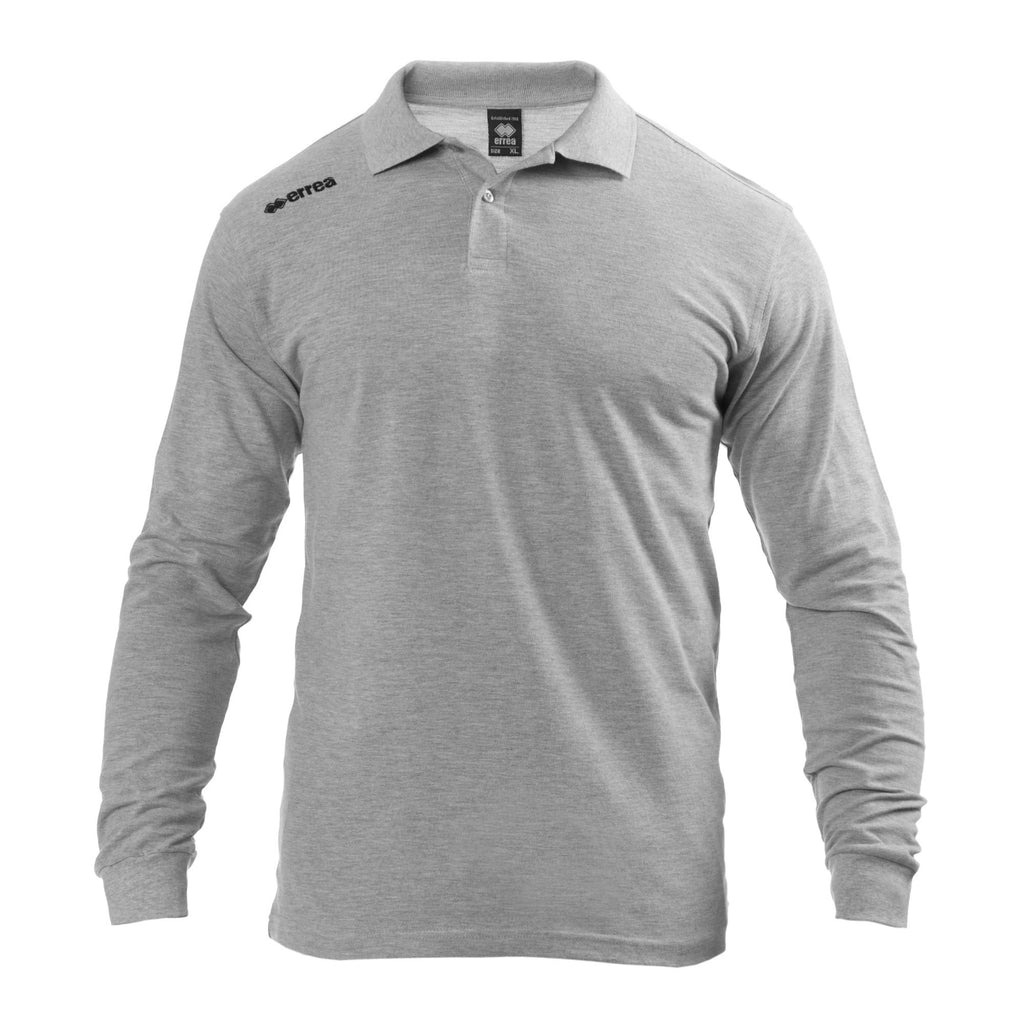 Errea Team Colours Long Sleeve Polo Shirt (Grey)