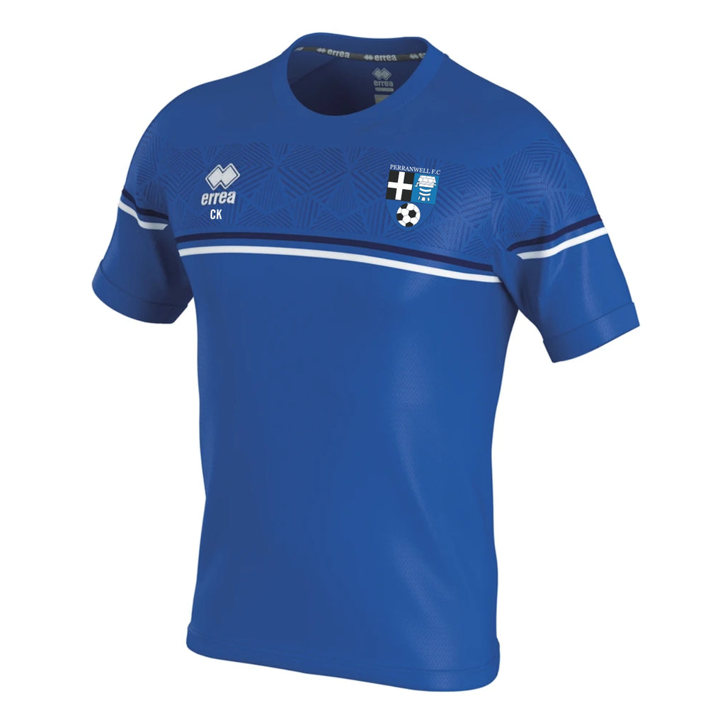 Perranwell FC Errea Diamantis Training Shirt (Blue/Navy/White)