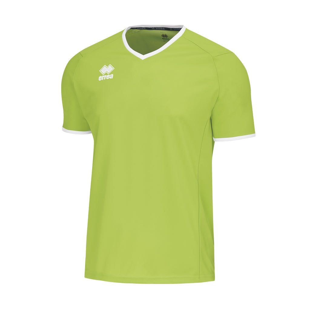 Errea Lennox Short Sleeve Shirt (Green Fluo/White)