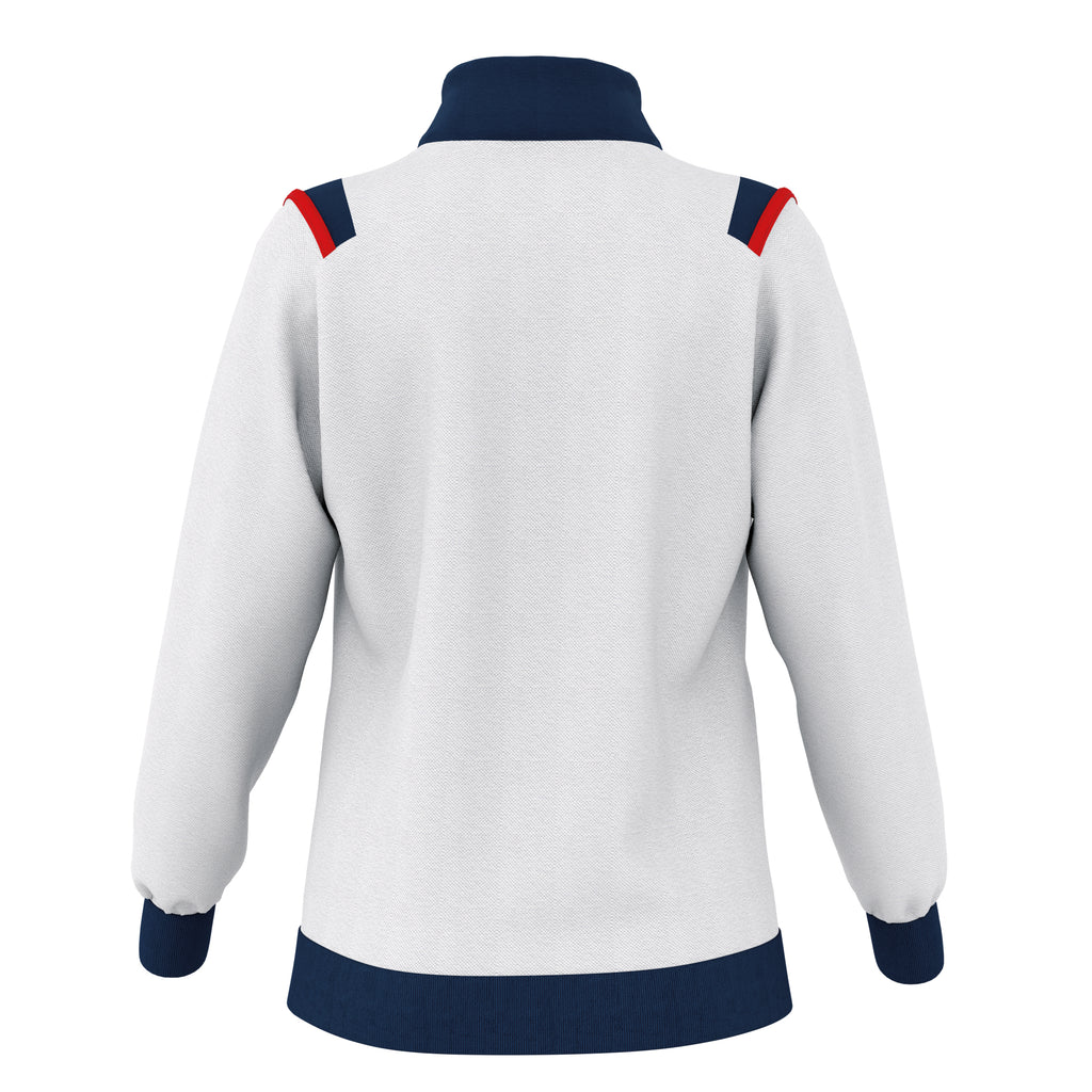 Errea Women's Loren Full Zip Jacket (White/Navy/Red)
