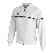 Load image into Gallery viewer, Errea Dragos Full-Zip Hooded Top (White/Navy/Grey)