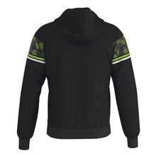 Load image into Gallery viewer, Errea Dragos Full-Zip Hooded Top (Black/Green Fluo/White)