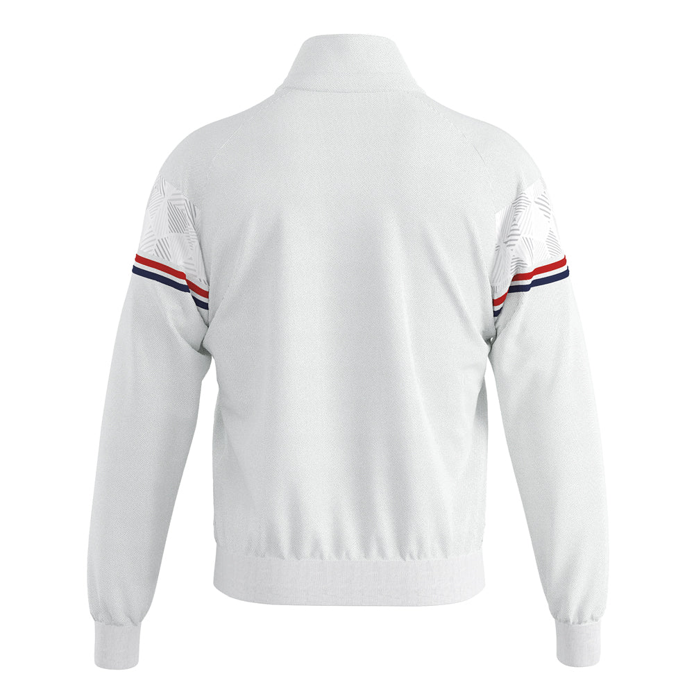 Errea Donovan Full-Zip Jacket (White/Red/Navy)