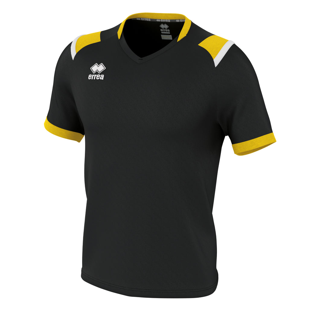 Errea Lucas Short Sleeve Shirt (Black/Yellow/White)
