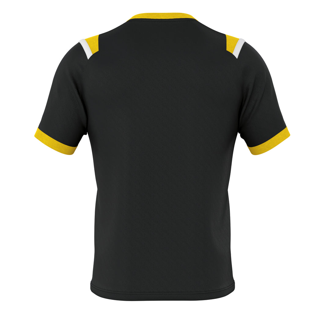 Errea Lucas Short Sleeve Shirt (Black/Yellow/White)