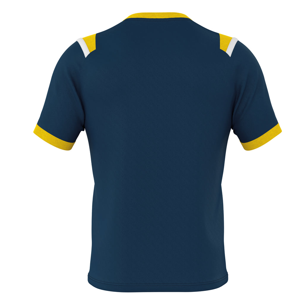 Errea Lucas Short Sleeve Shirt (Navy/Yellow/White)