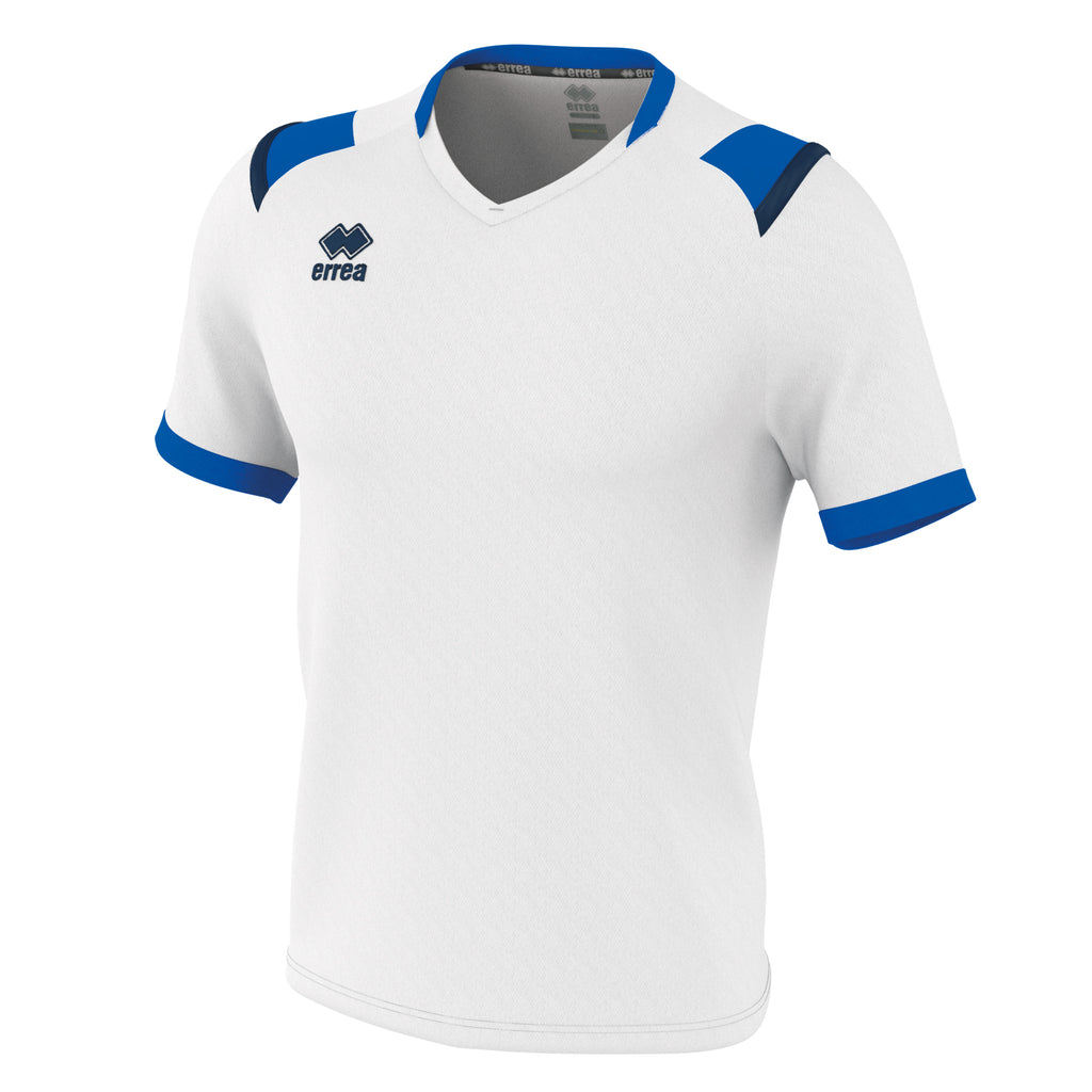 Errea Lucas Short Sleeve Shirt (White/Blue/Navy)