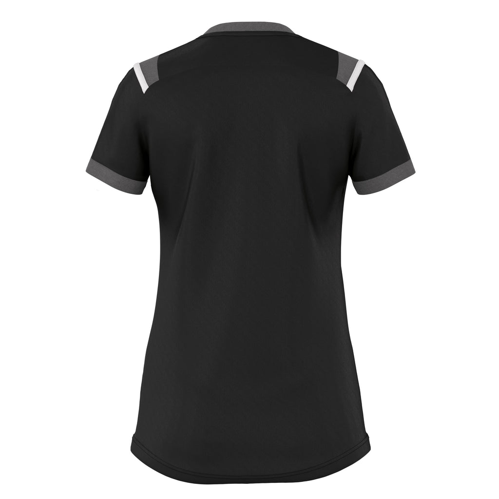 Errea Women's Lenny Short Sleeve Shirt (Black/Anthracite/White)