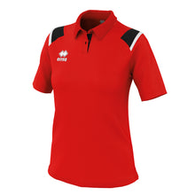 Load image into Gallery viewer, Errea Women&#39;s Leonor Polo Shirt (Red/Black/White)