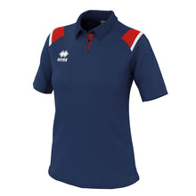 Load image into Gallery viewer, Errea Women&#39;s Leonor Polo Shirt (Navy/Red/White)