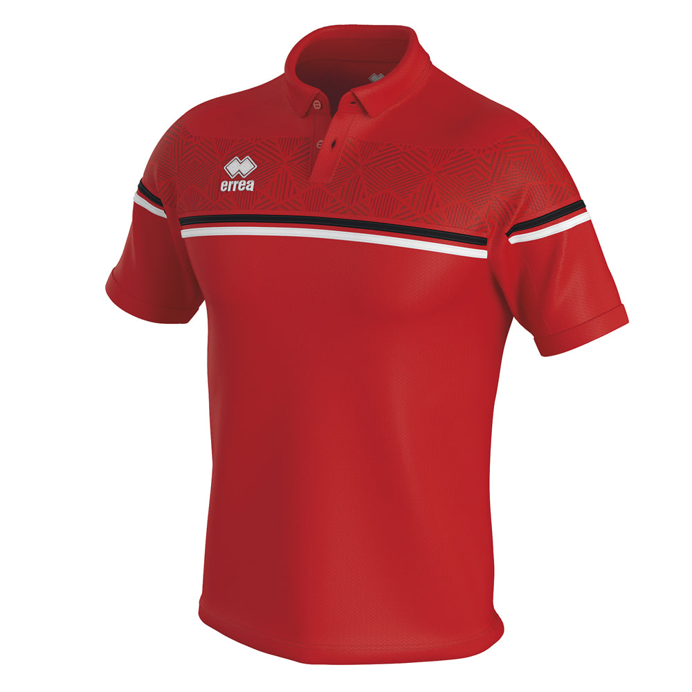 Errea Dominic Polo Shirt (Red/Black/White)