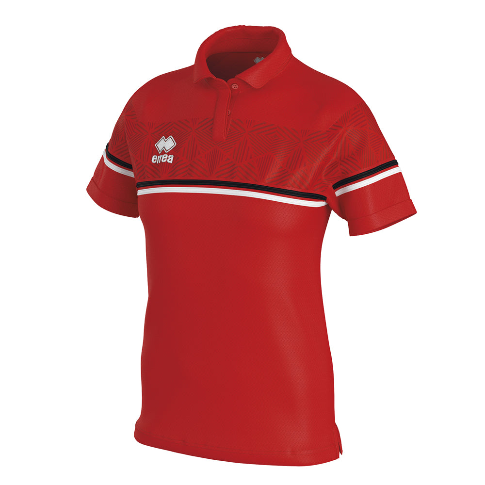 Errea Women's Darya Polo Shirt (Red/Black/White)