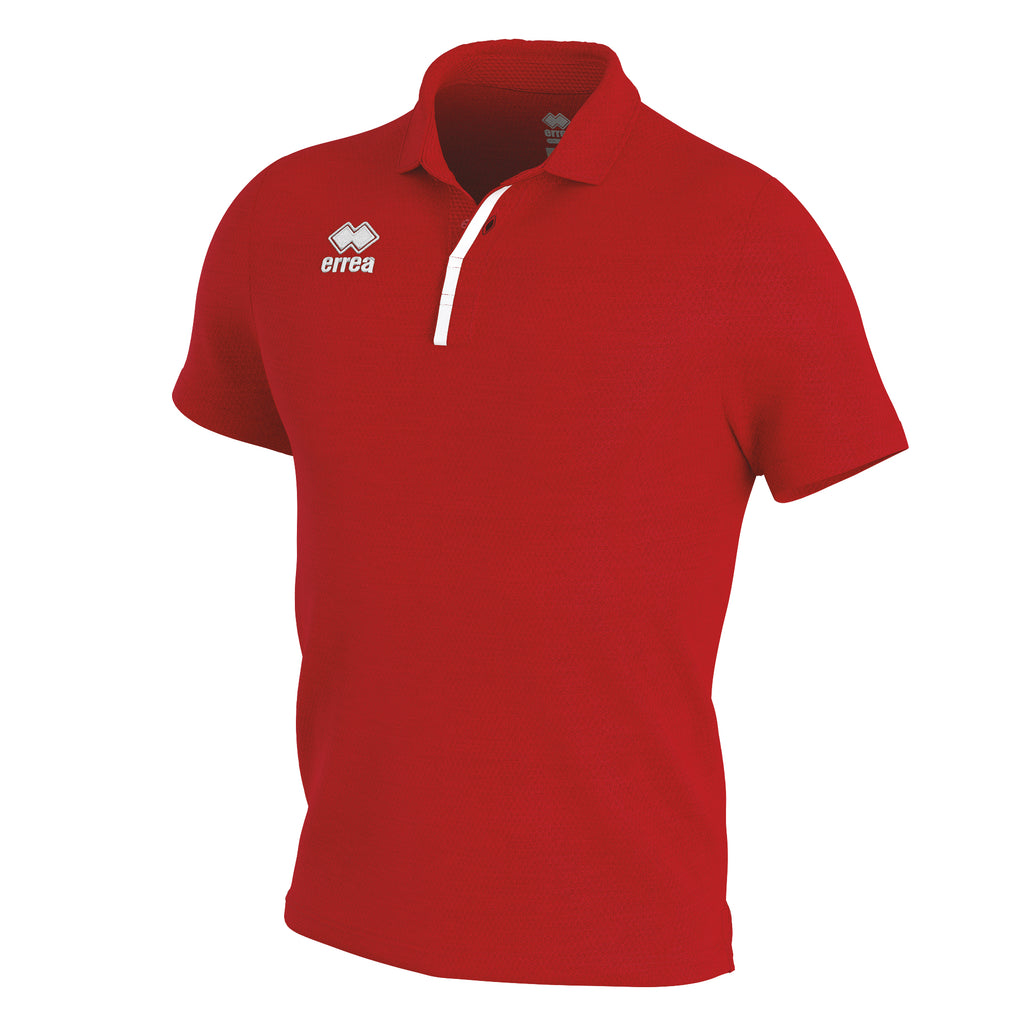 Errea Praga 3.0 Short Sleeve Shirt (Red/White)