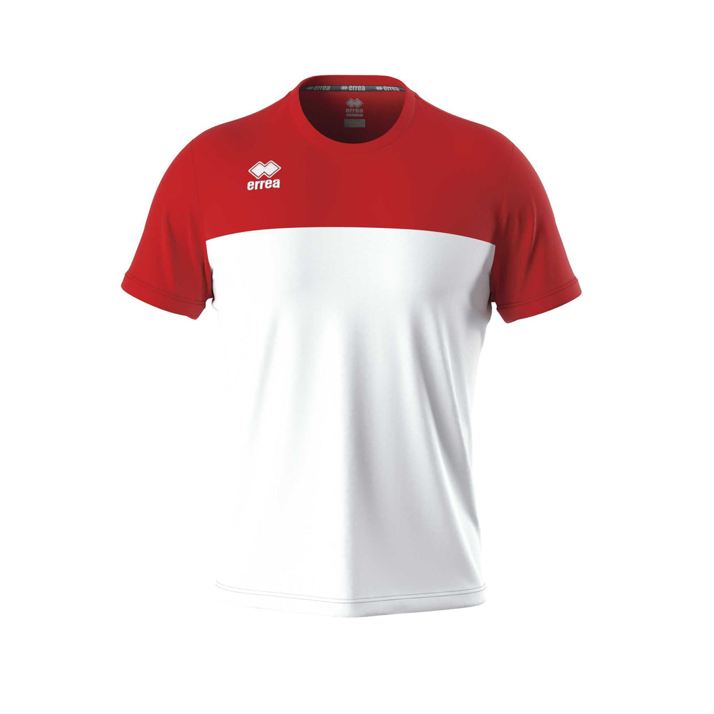 Errea Brandon Short Sleeve Shirt (White/Red)