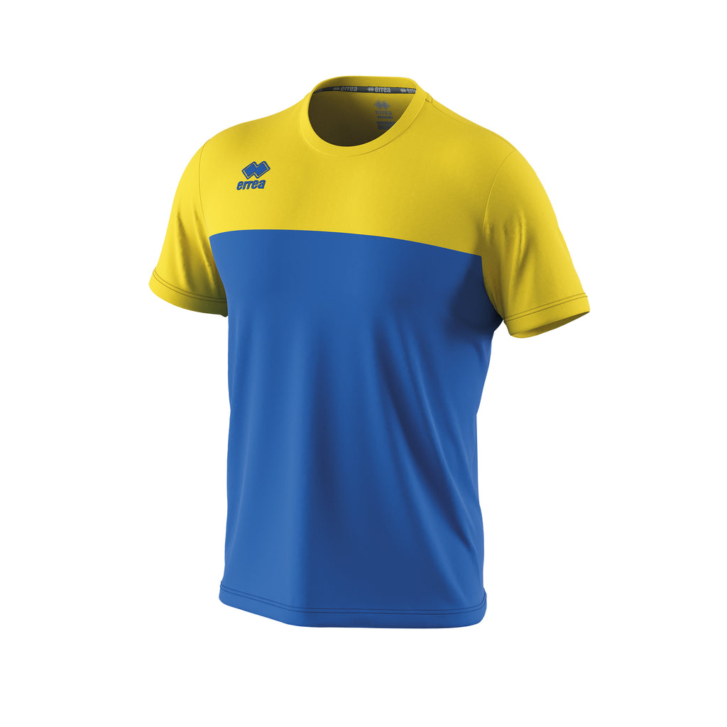 Errea Brandon Short Sleeve Shirt (Blue/Yellow)