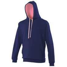 Load image into Gallery viewer, AWDis Varsity Hoodie (Oxford Navy/Candyfloss Pink)