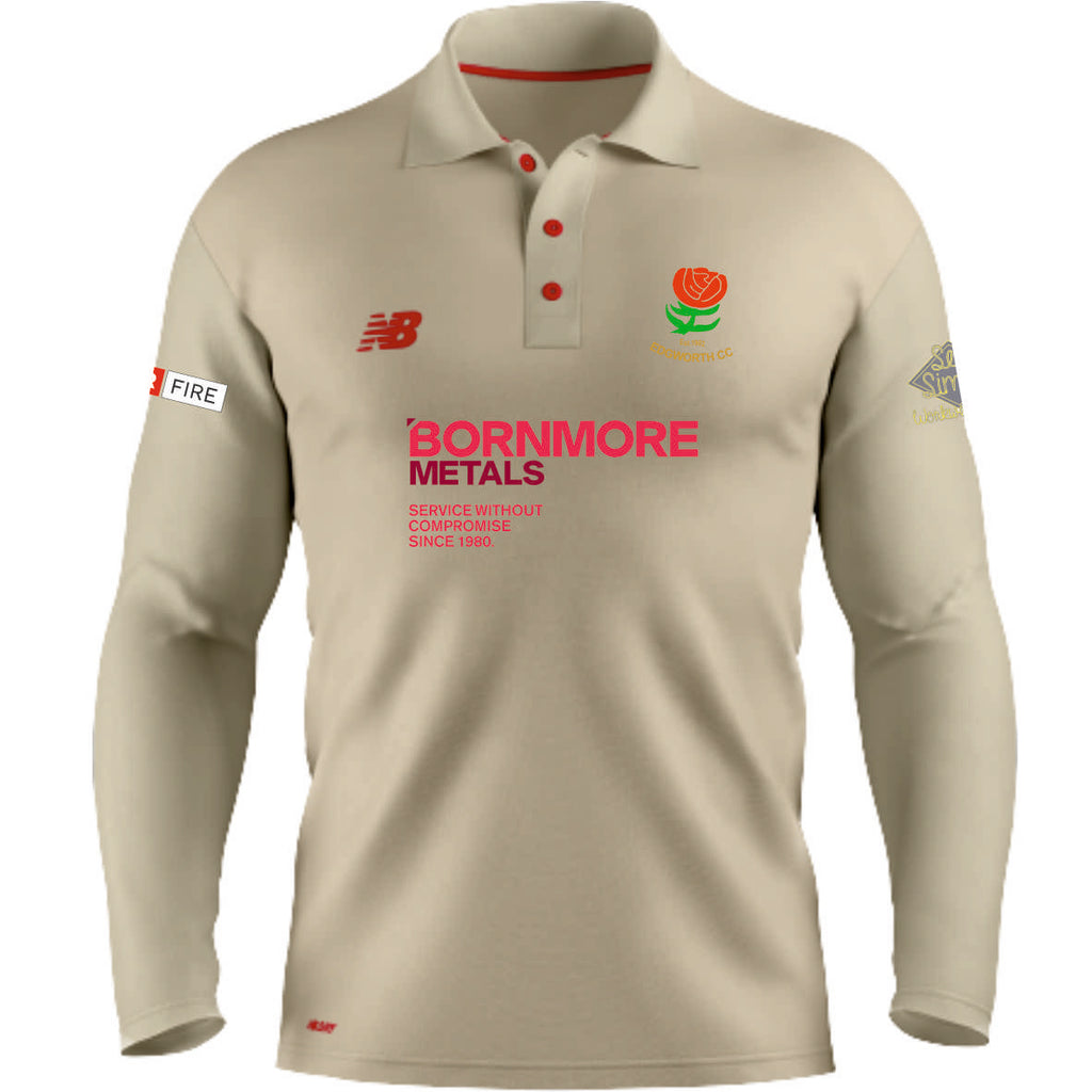 Edgworth CC New Balance LS Cricket Shirt (Angora)