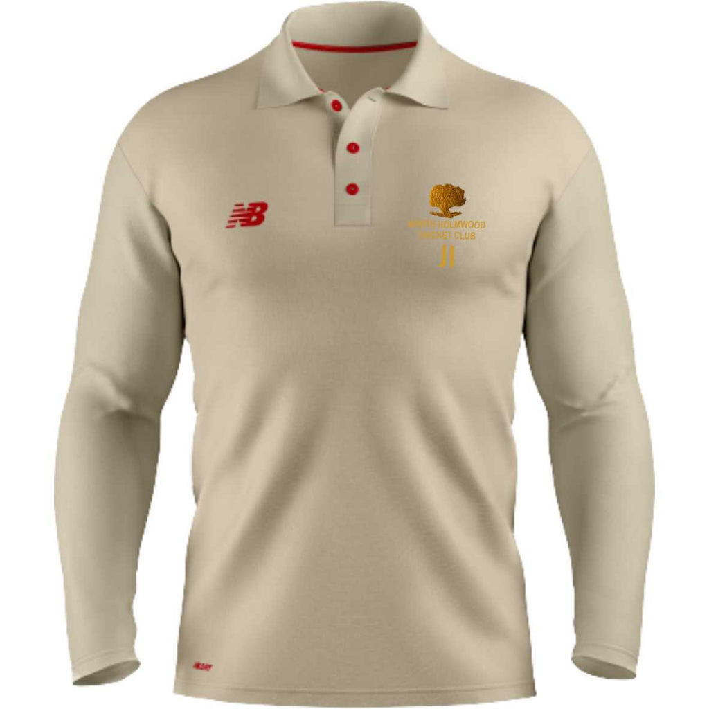 North Holmwood CC New Balance LS Cricket Shirt (Angora)
