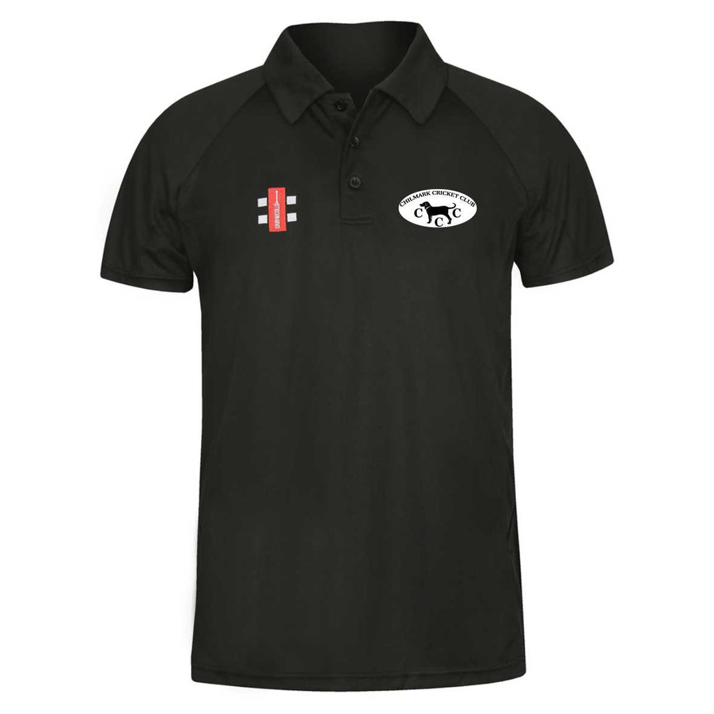 Chilmark CC Gray Nicolls Matrix Polo Shirt (Black)