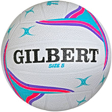 Load image into Gallery viewer, Gilbert Apt Netball Training Ball (White/Purple)